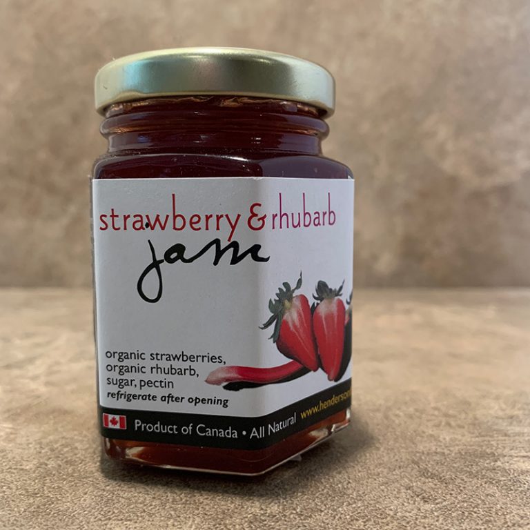 Organic Strawberry And Rhubarb Jam Henderson Farms 7406